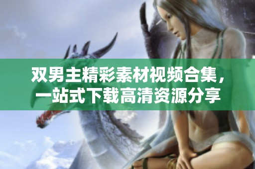 双男主精彩素材视频合集，一站式下载高清资源分享