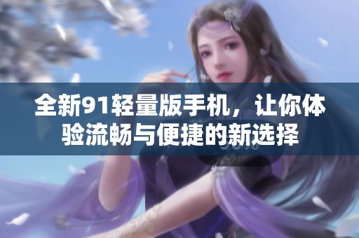 全新91轻量版手机，让你体验流畅与便捷的新选择