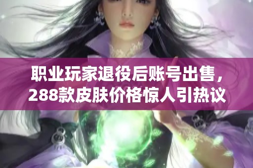 职业玩家退役后账号出售，288款皮肤价格惊人引热议
