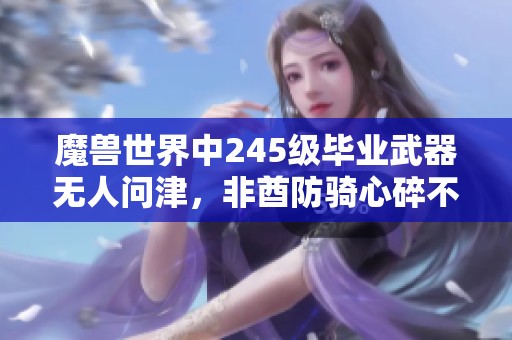 魔兽世界中245级毕业武器无人问津，非酋防骑心碎不已
