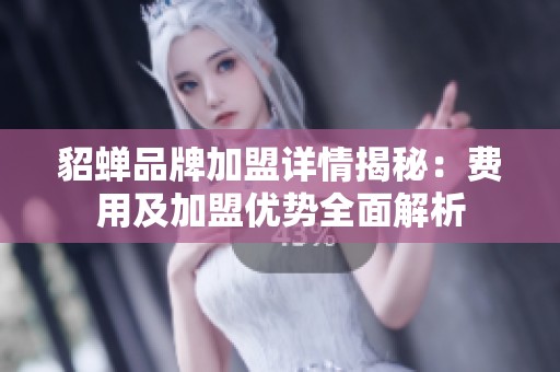 貂蝉品牌加盟详情揭秘：费用及加盟优势全面解析