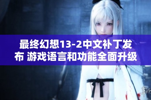 最终幻想13-2中文补丁发布 游戏语言和功能全面升级