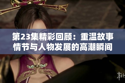 第23集精彩回顾：重温故事情节与人物发展的高潮瞬间