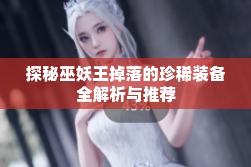 探秘巫妖王掉落的珍稀装备全解析与推荐