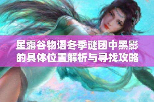 星露谷物语冬季谜团中黑影的具体位置解析与寻找攻略