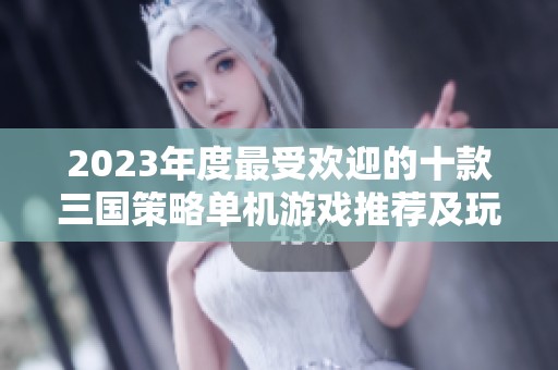 2023年度最受欢迎的十款三国策略单机游戏推荐及玩法解析