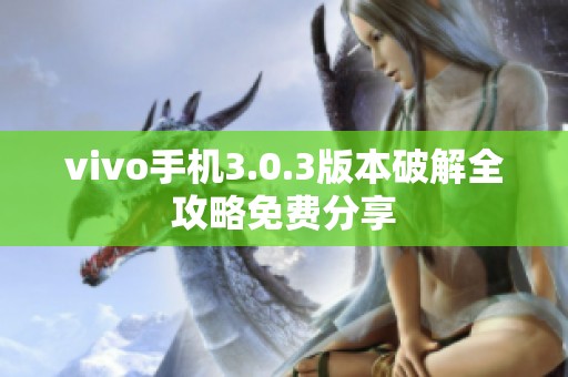 vivo手机3.0.3版本破解全攻略免费分享