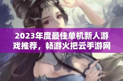2023年度最佳单机新人游戏推荐，畅游火把云手游网精彩榜单