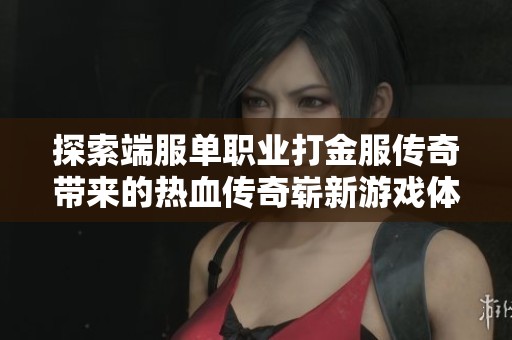 探索端服单职业打金服传奇带来的热血传奇崭新游戏体验与玩法