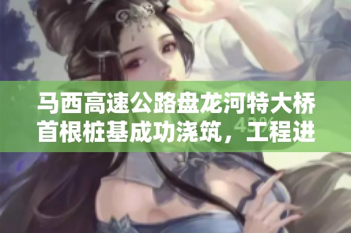 马西高速公路盘龙河特大桥首根桩基成功浇筑，工程进展顺利