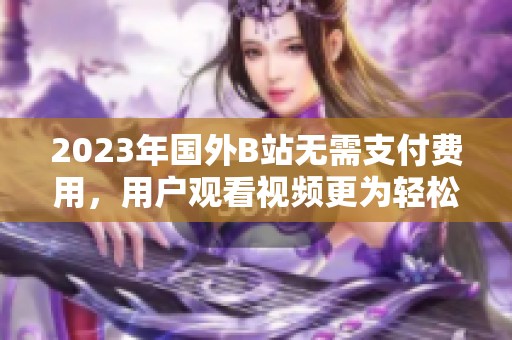2023年国外B站无需支付费用，用户观看视频更为轻松畅快