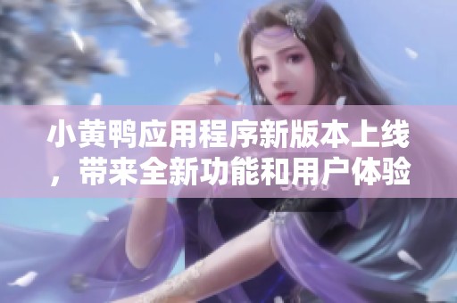小黄鸭应用程序新版本上线，带来全新功能和用户体验提升