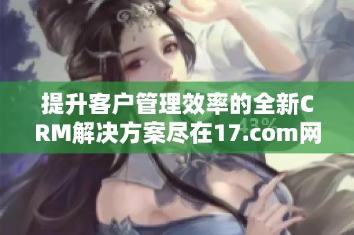 提升客户管理效率的全新CRM解决方案尽在17.com网站上
