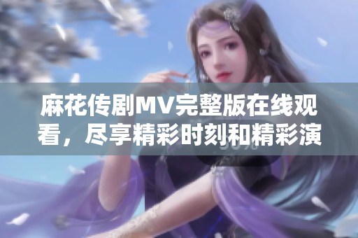 麻花传剧MV完整版在线观看，尽享精彩时刻和精彩演出内容
