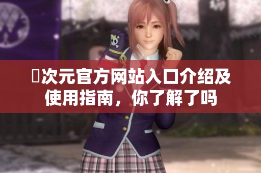 囧次元官方网站入口介绍及使用指南，你了解了吗